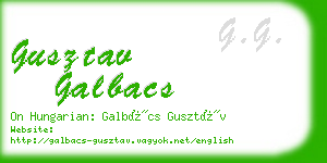 gusztav galbacs business card